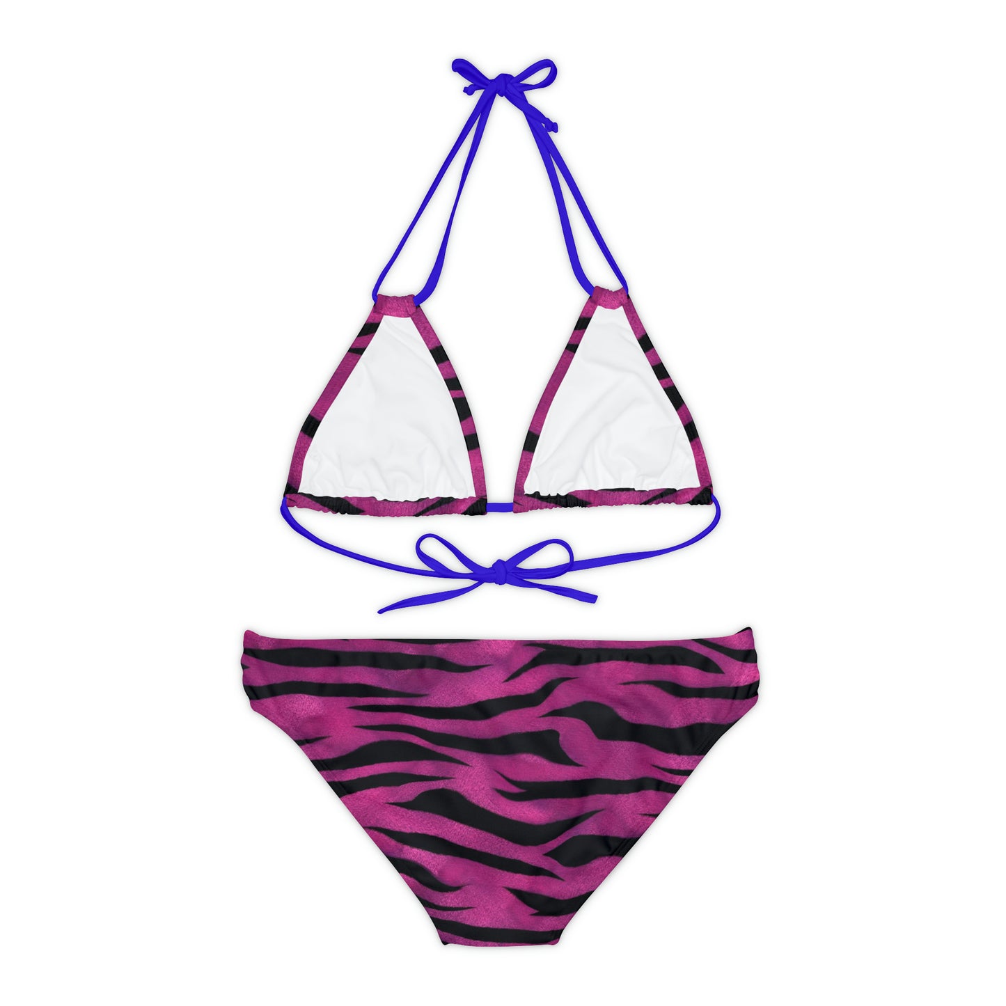 Strappy Bikini Set (AOP) Animal Print in Purple