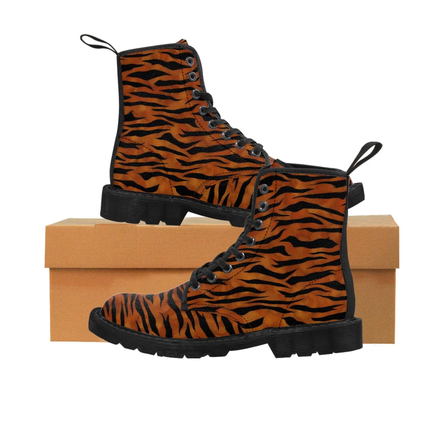 Animal Print Women's Canvas Boots