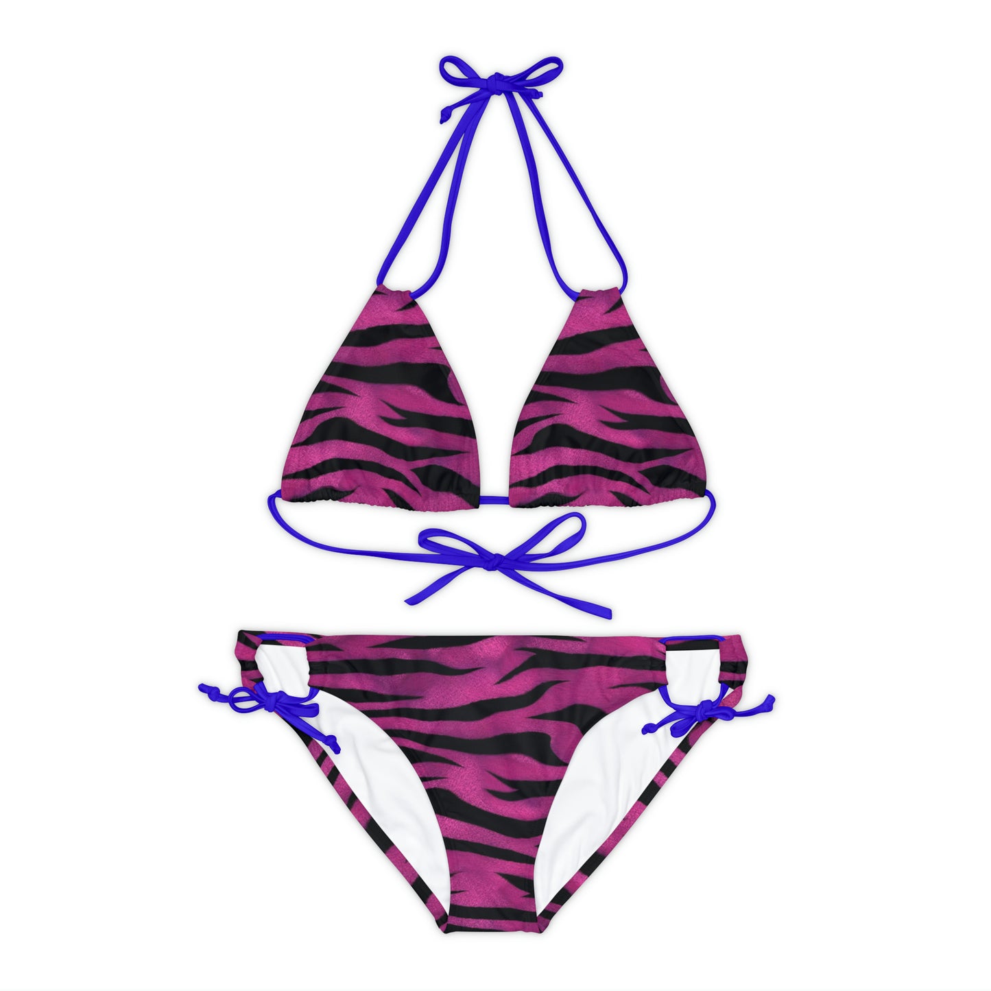 Strappy Bikini Set (AOP) Animal Print in Purple