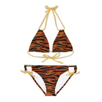 Strappy Bikini Set Animal Print