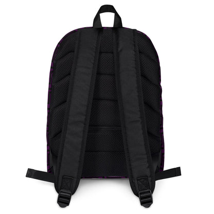 Backpack Purple & Black Zig Zag Print