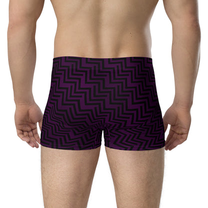 Men's Boxer Briefs Purple & Black Zig Zag Print