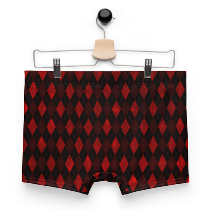 Boxer Briefs Red Argyle