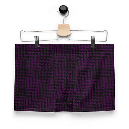 Men's Boxer Briefs Black & Purple Houndstooth-Gingham Mix