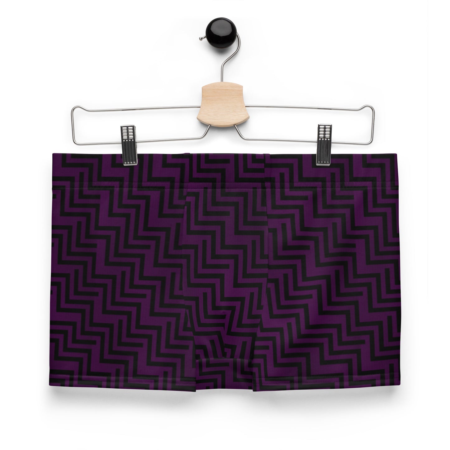 Men's Boxer Briefs Purple & Black Zig Zag Print