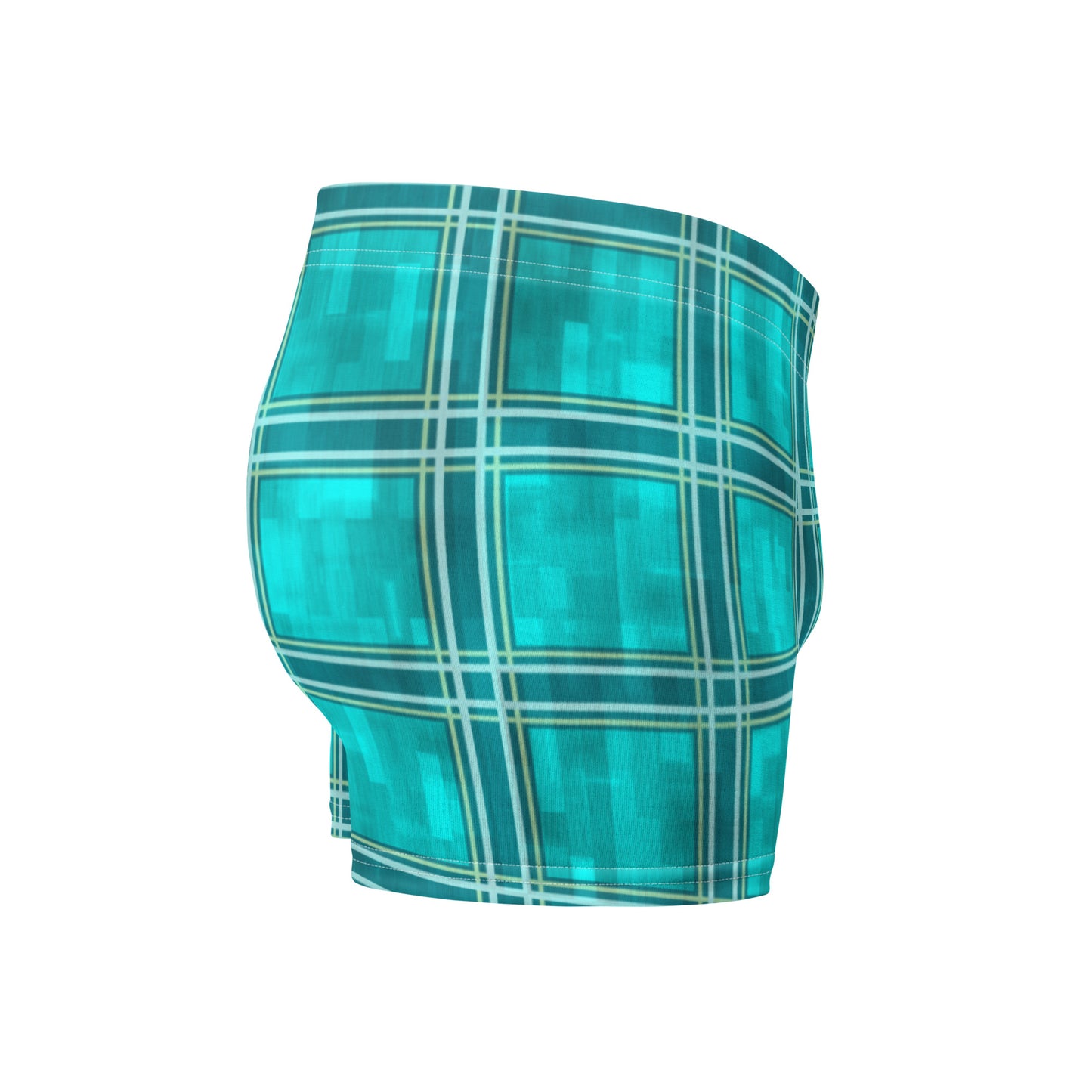 Boxer Briefs Teal Plaid