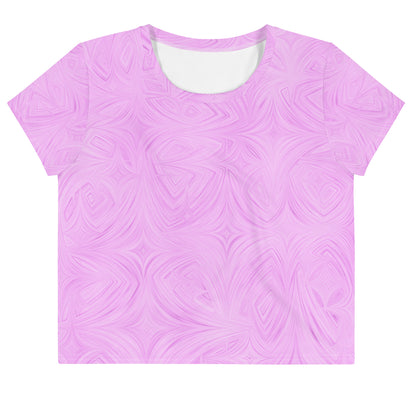 Women's Crop Tee Pink Tie-Dye