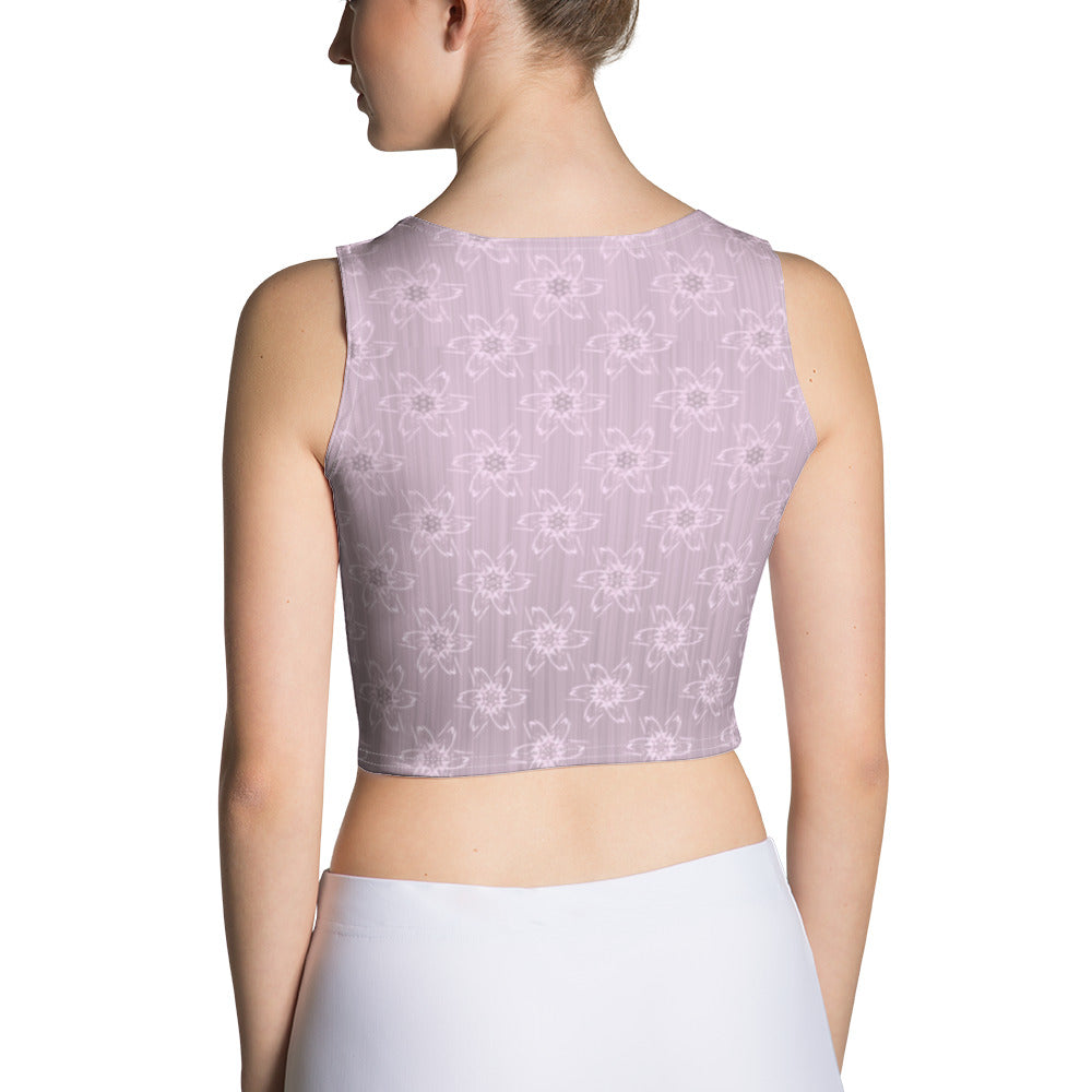 Women's Light Pink Floral Crop Top