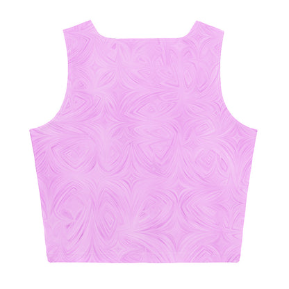 Women's Crop Top Pink Tie-Dye