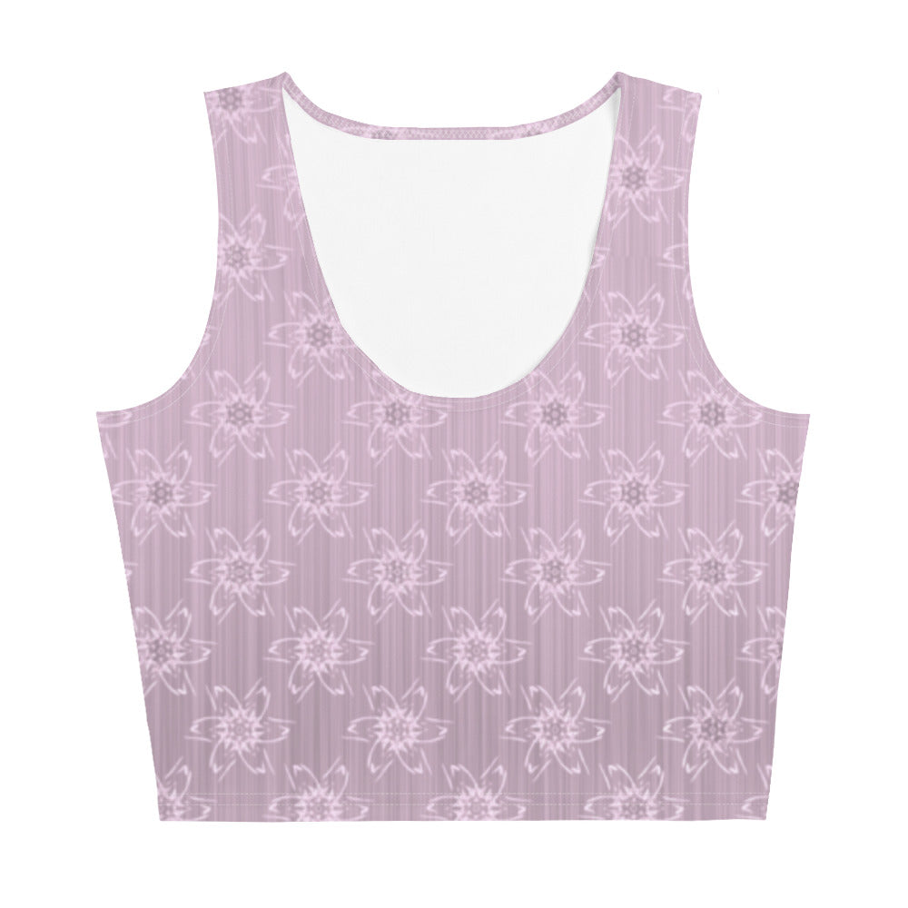 Women's Light Pink Floral Crop Top