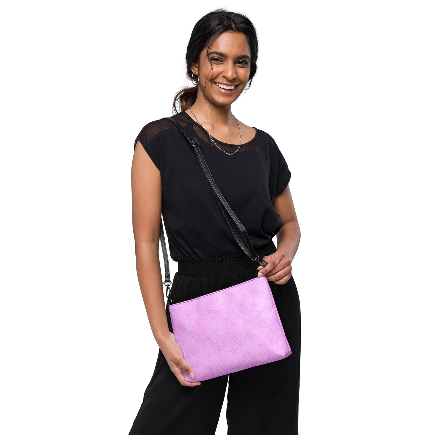 Crossbody Bag Pink Tie Dye 4pt Burst