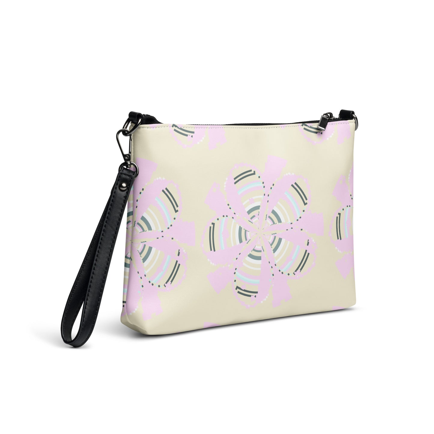 Yellow Crossbody Bag Floral Art