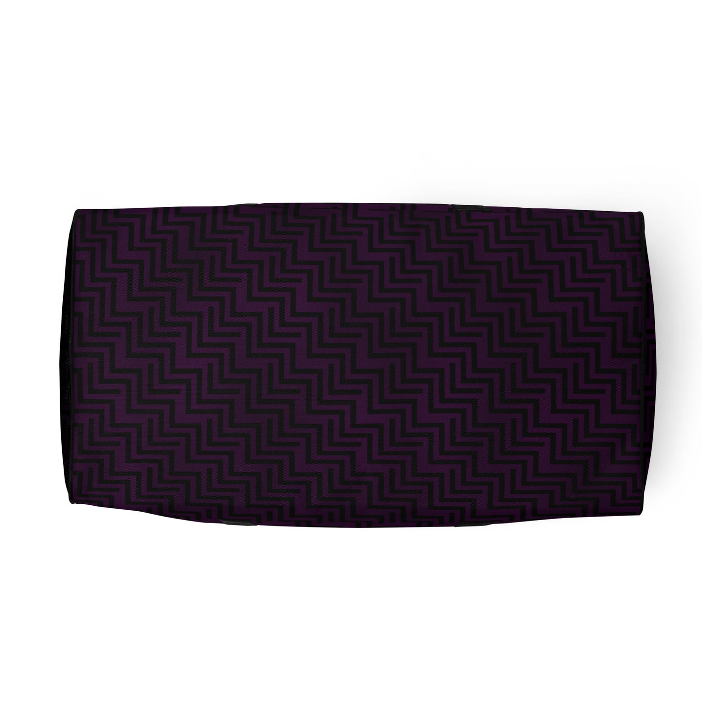 Duffle Bag Purple & Black Zig Zag Print