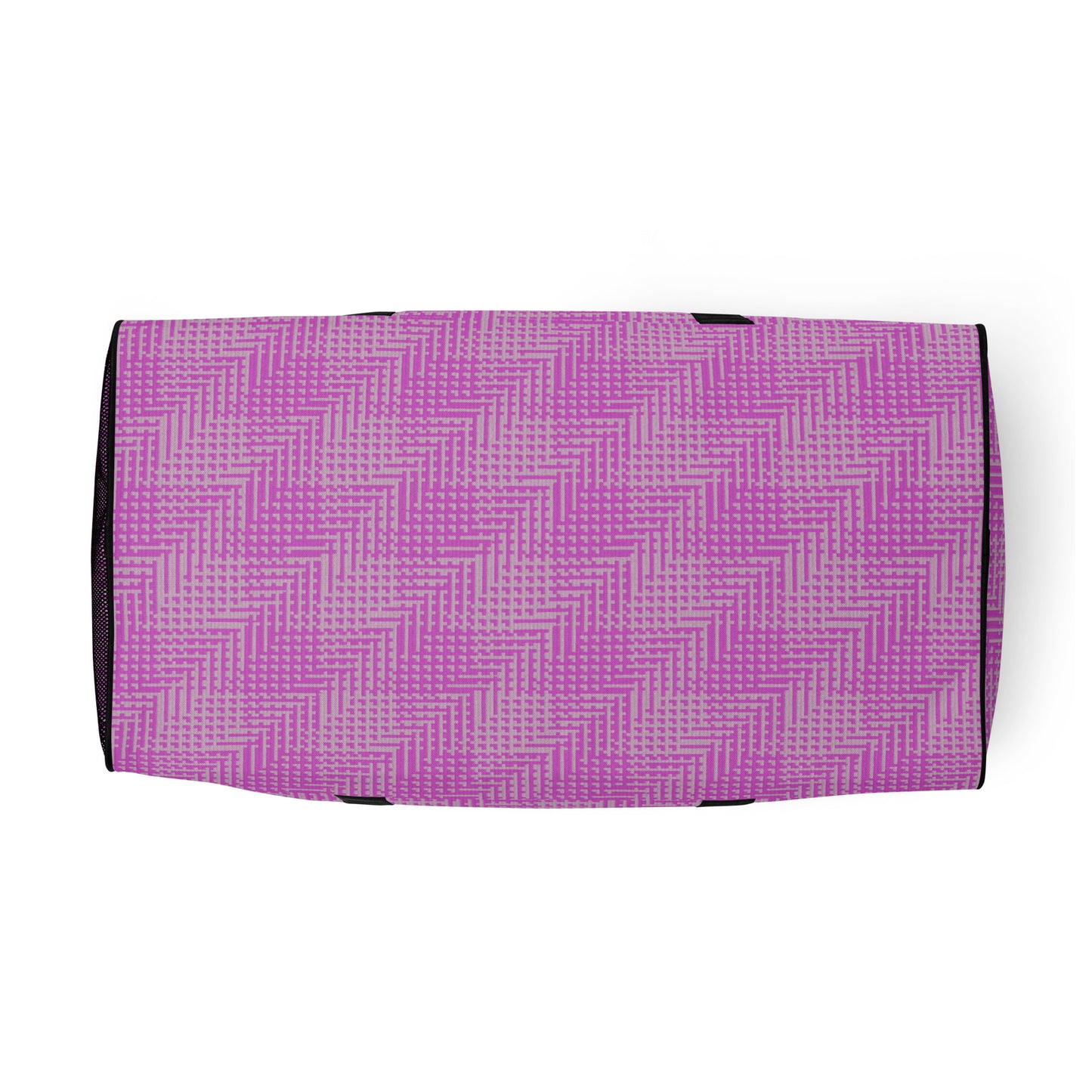 Duffle Bag Pink Houndstooth-Gingham Mix Large-Print