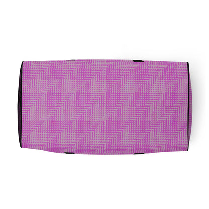 Duffle Bag Pink Houndstooth-Gingham Mix Large-Print