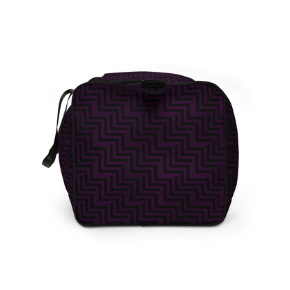 Duffle Bag Purple & Black Zig Zag Print