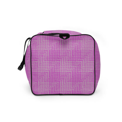 Duffle Bag Pink Houndstooth-Gingham Mix Large-Print