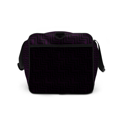 Duffle Bag Purple & Black Zig Zag Print