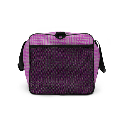 Duffle Bag Pink Houndstooth-Gingham Mix Large-Print