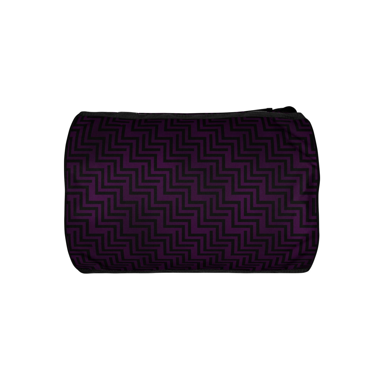 Gym Bag Purple & Black Zig Zag Print