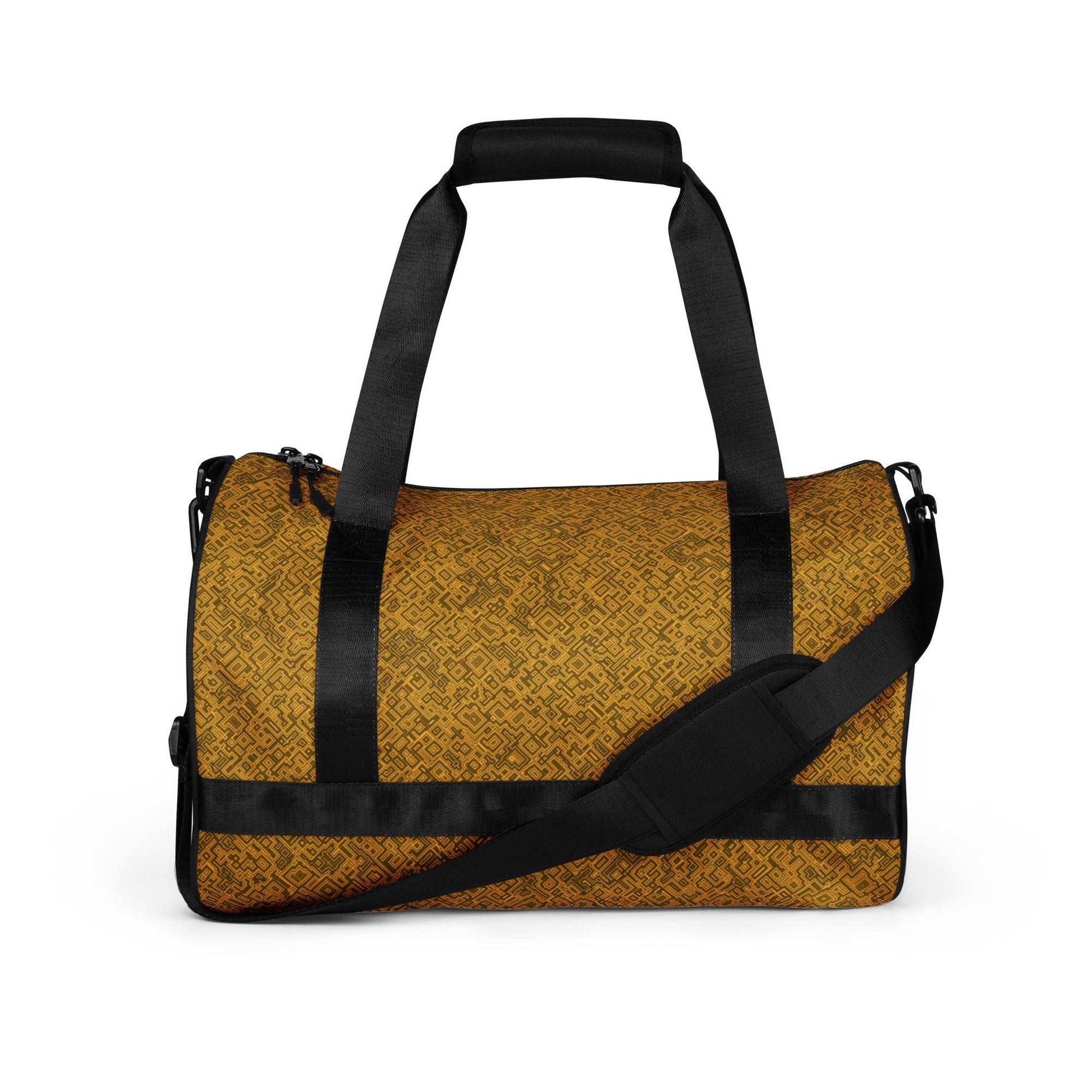 Gold Trace Pattern Gym Bag