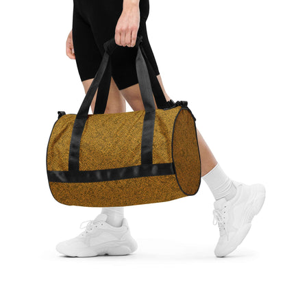 Gold Trace Pattern Gym Bag