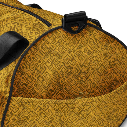 Gold Trace Pattern Gym Bag