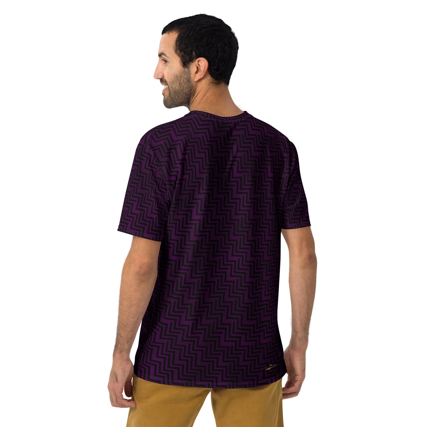 Men's T-Shirt Purple & Black Zig Zag Print