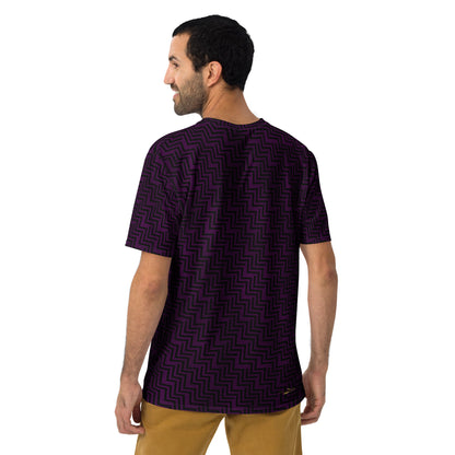 Men's T-Shirt Purple & Black Zig Zag Print