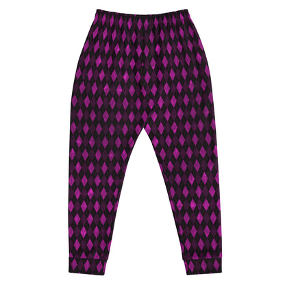 Men's Joggers Purple Argyle