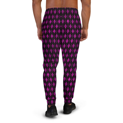 Men's Joggers Purple Argyle