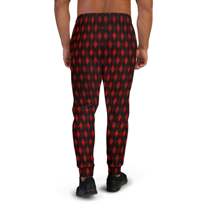 Men's Joggers Red Argyle