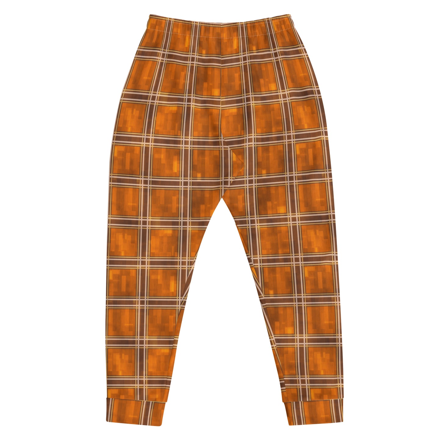 Men's Joggers Orange Plaid