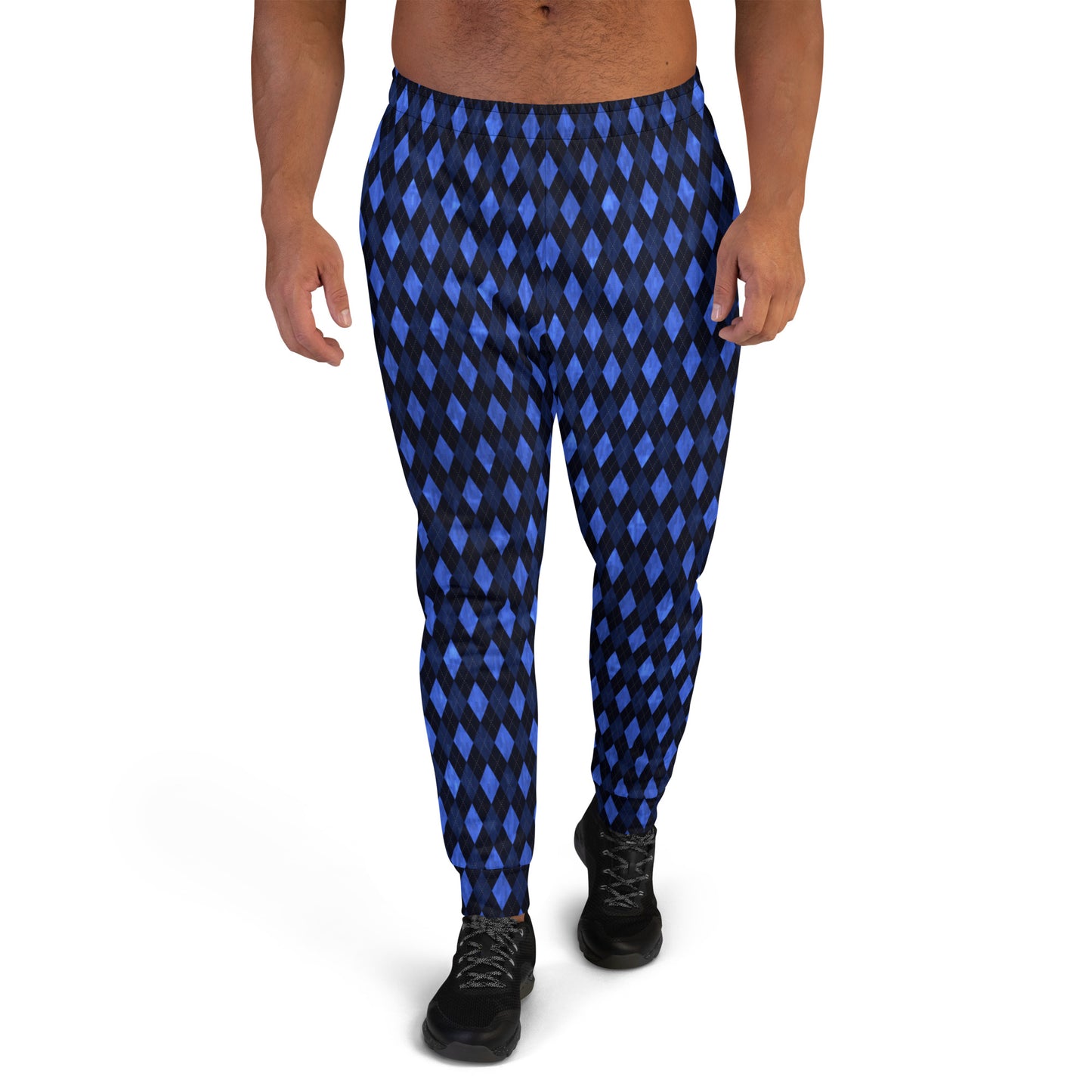 Men's Joggers Blue Argyle