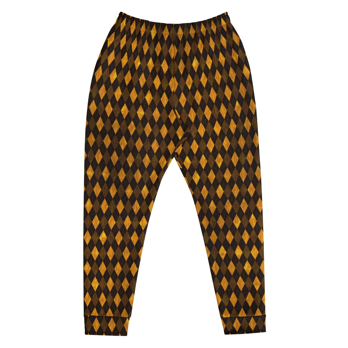 Men's Joggers Orange Argyle