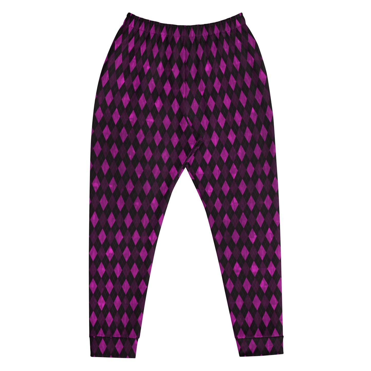 Men's Joggers Purple Argyle