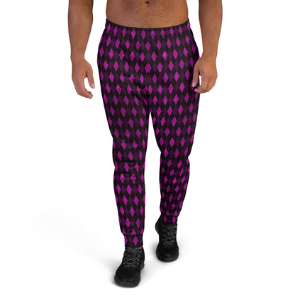 Men's Joggers Purple Argyle