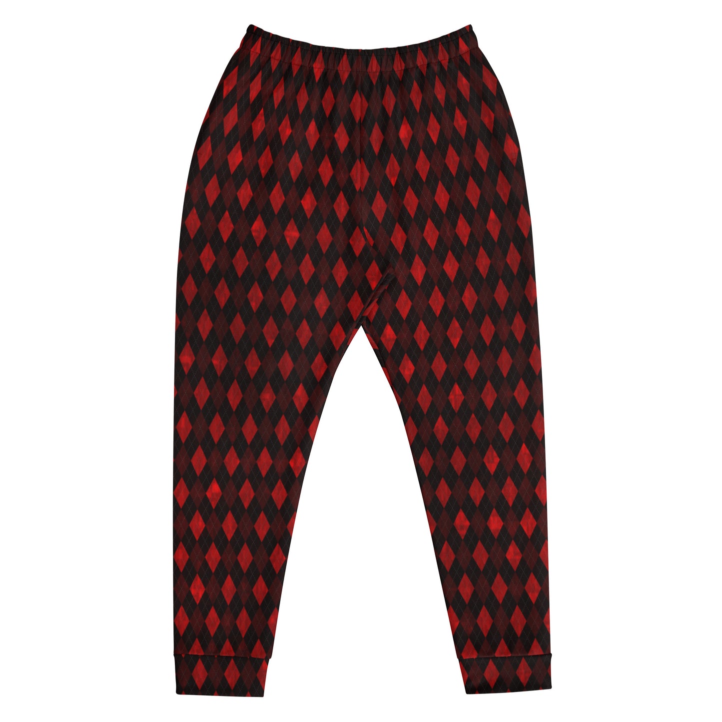 Men's Joggers Red Argyle