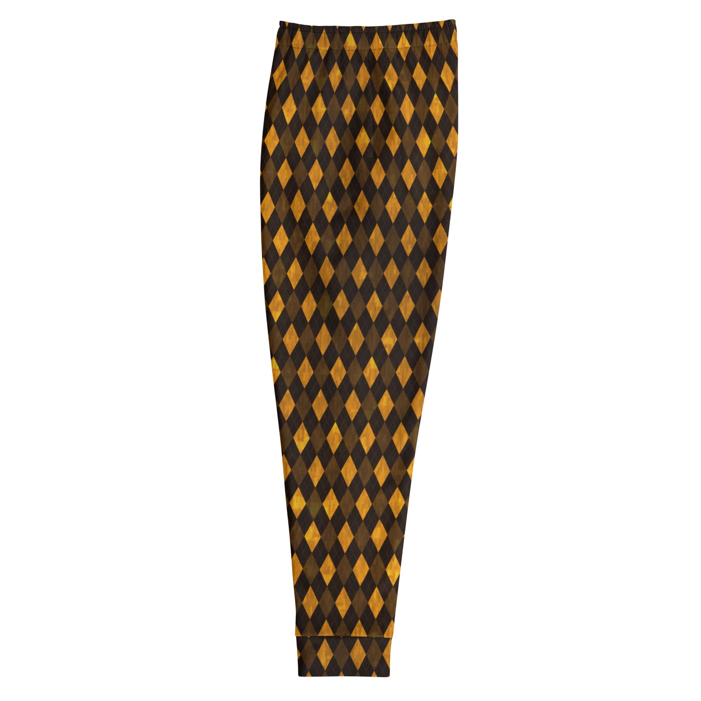 Men's Joggers Orange Argyle