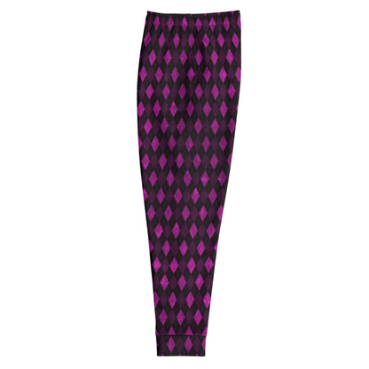 Men's Joggers Purple Argyle