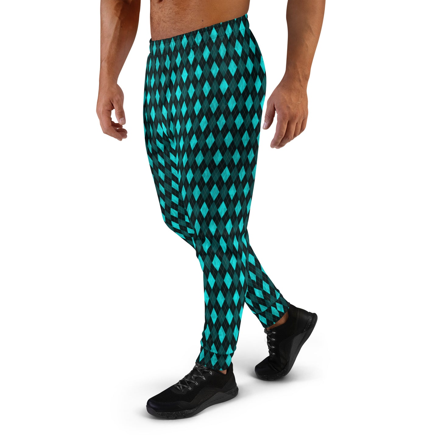 Men's Joggers Teal Argyle