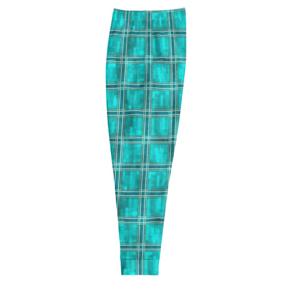 Men's Joggers Teal Plaid