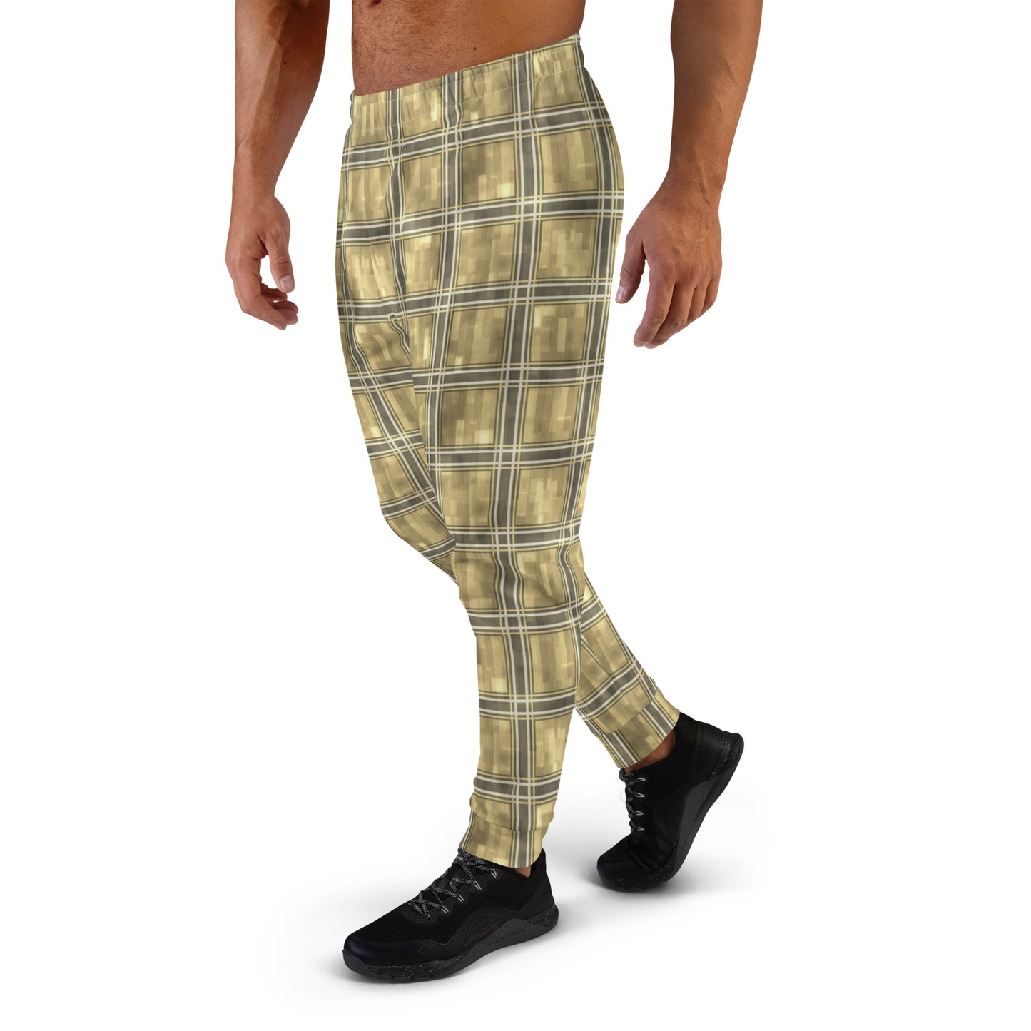 Men's Joggers Moonlit Yellow Plaid