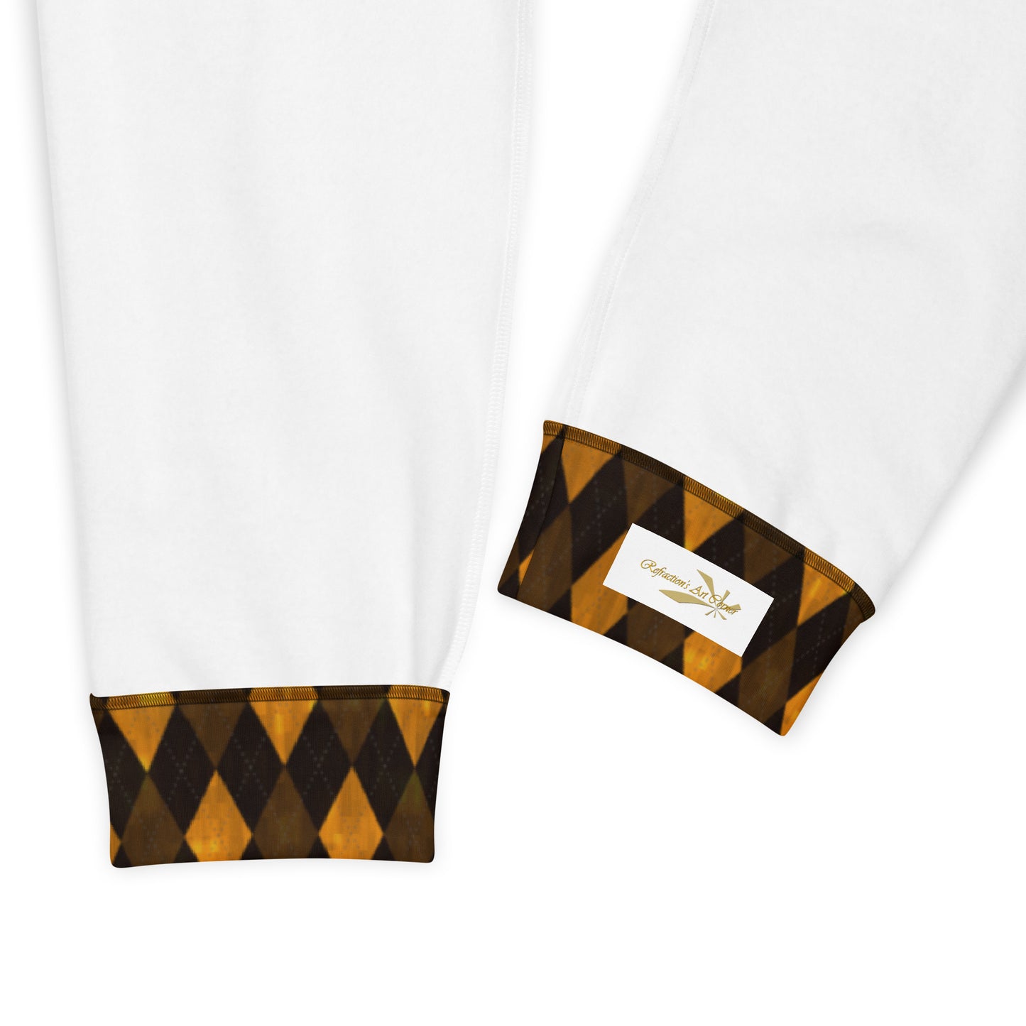 Men's Joggers Orange Argyle