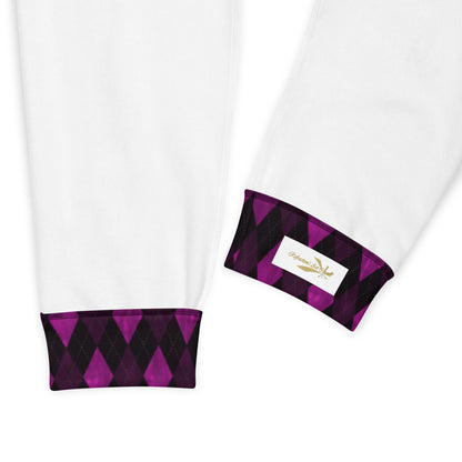 Men's Joggers Purple Argyle