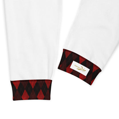 Men's Joggers Red Argyle