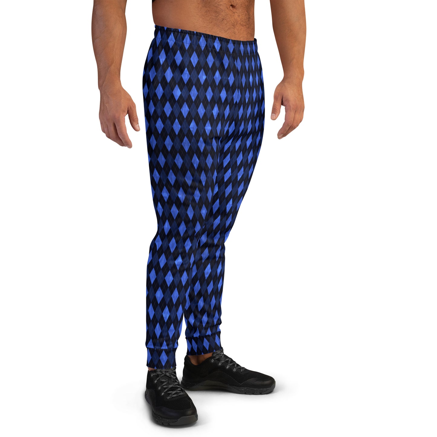 Men's Joggers Blue Argyle