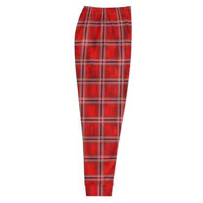 Men's Joggers Red Plaid