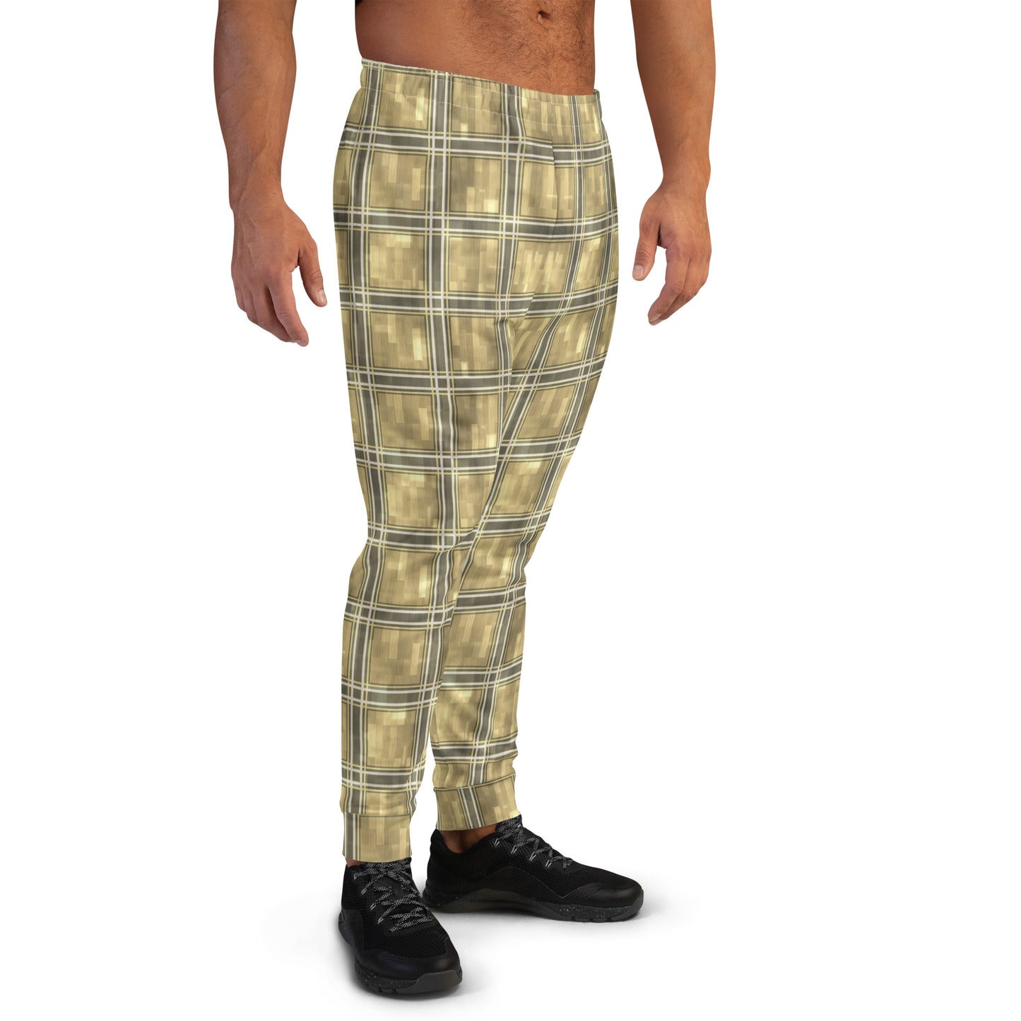 Men's Joggers Moonlit Yellow Plaid