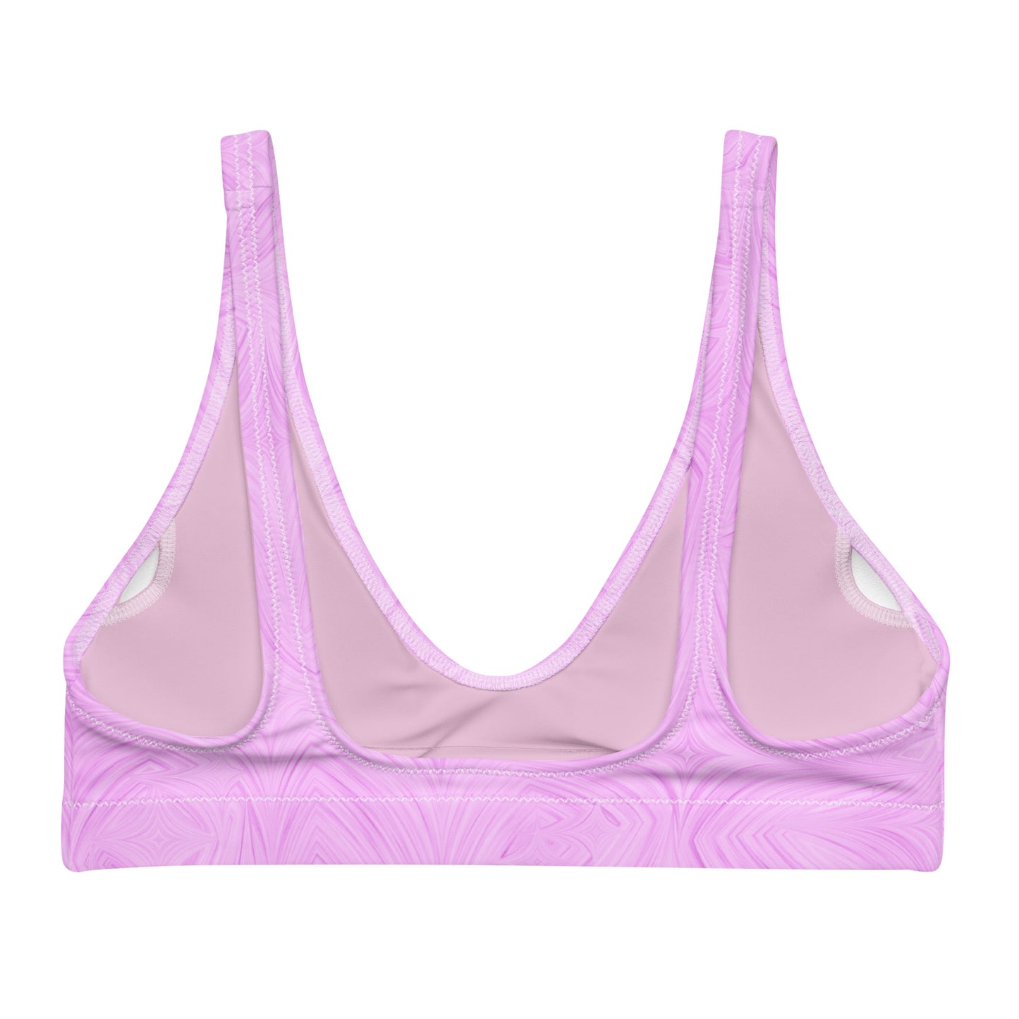 Recycled Padded Bikini Top Pink Tie-Dye